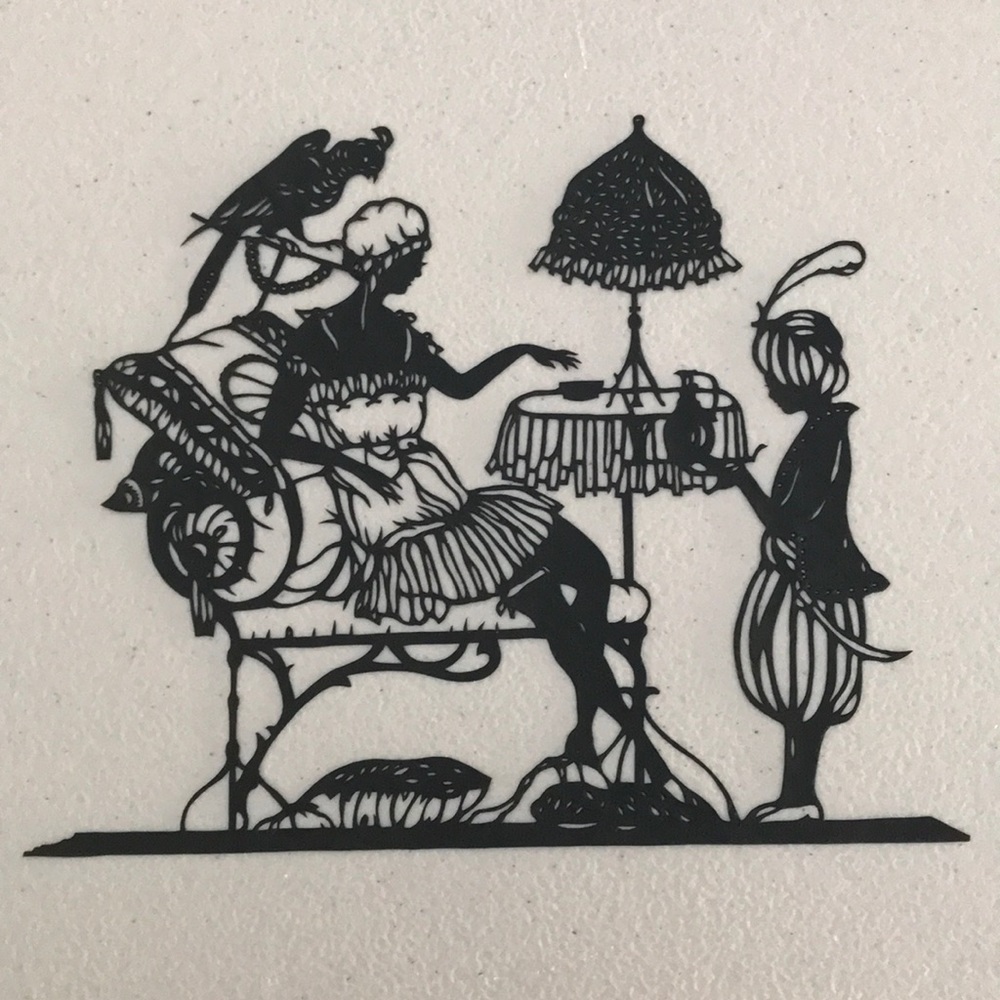 🔥ON SALE🔥 Lady with Bird 💖 Handmade PaperCut Silhouette Scherenschn…